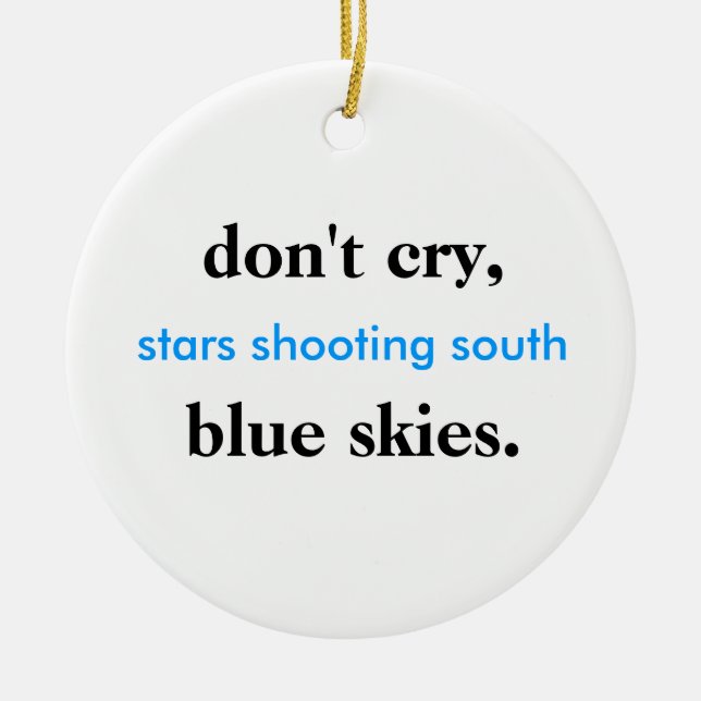 happy holidays ceramic ornament (Front)