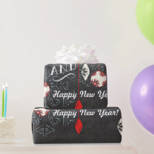 Happy Holidays Chalkboard Christmas Wrapping Paper