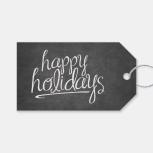 Happy Holidays chalkboard Gift Tags