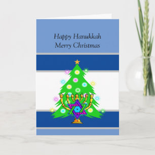 Happy Holidays Christmas and Hanukkah Card