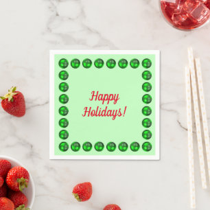 Happy Holidays Christmas and Hanukkah  Napkin
