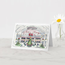 Happy Holidays Christmas Folded Greeting Card