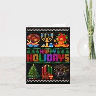 Happy Holidays Christmas Hanukkah Kwanzaa Happy Ne Card