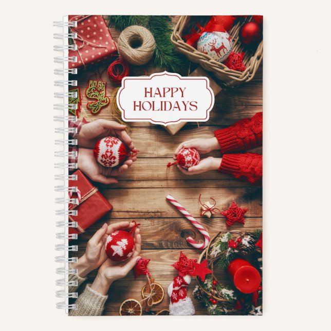Happy Holidays Christmas Holiday  Notebook (Front)