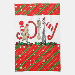 Happy Holidays Christmas Kitchen Towels