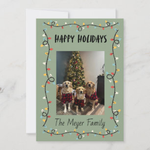 Happy Holidays Christmas Lights Card
