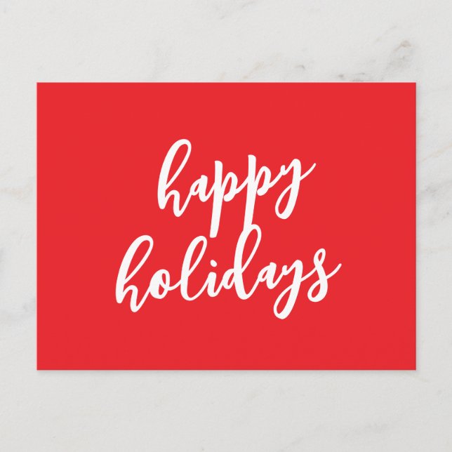 Happy Holidays Christmas New Year Season Message Holiday Postcard (Front)