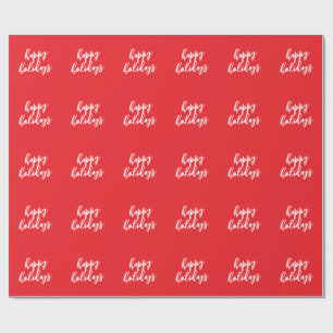 Happy Holidays Christmas New Year Season Message Wrapping Paper