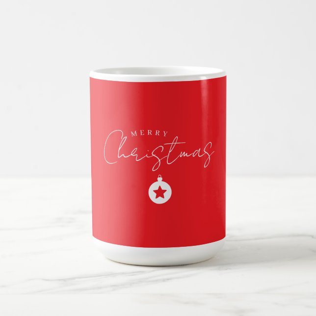 Happy Holidays Christmas New Year Season Red Coffee Mug (Center)