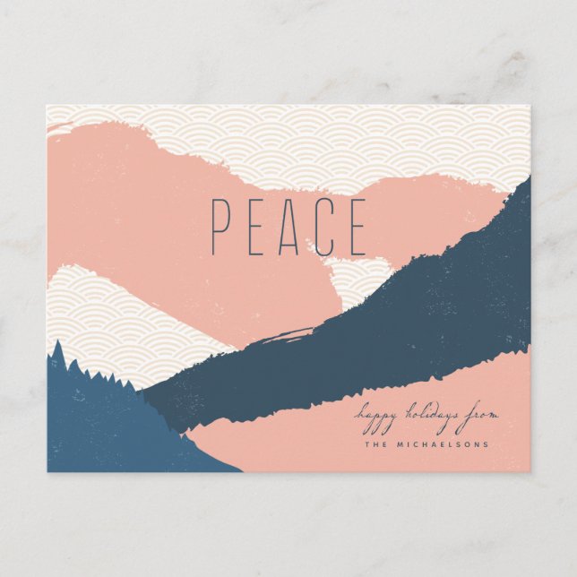 HAPPY HOLIDAYS | Christmas Peace Postcard (Front)
