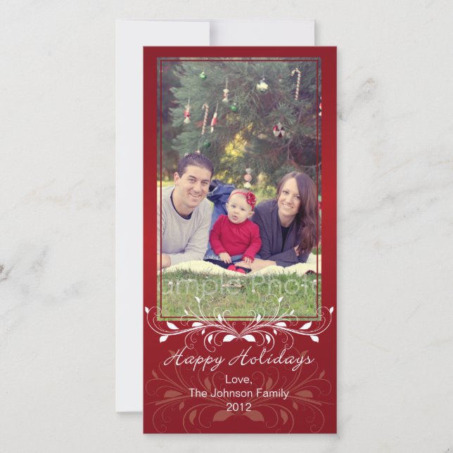 Happy Holidays Christmas Photo Card (Front)