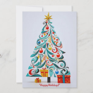 Happy Holidays Christmas Tree: Greeting Card