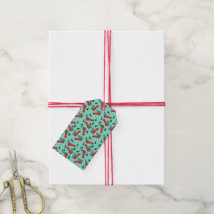Happy Holidays Christmas Tree Little Truck Red Gift Tags