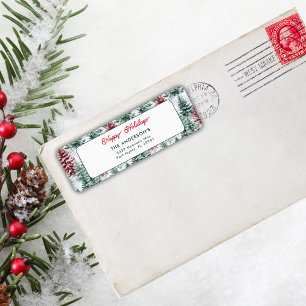 Happy Holidays Christmas Winter Forest