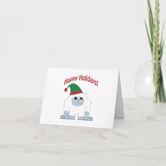 Happy Holidays! Christmas Yeti Holiday Card (Front)