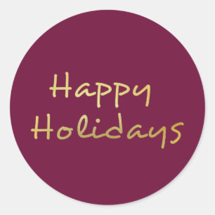 Happy holidays - classic round sticker