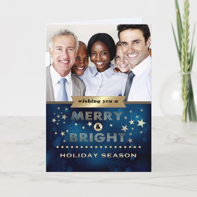 Happy Holidays. Corporate Christmas Photo Card (Front)