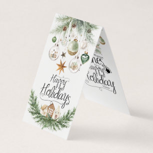 Happy Holidays Country Home Bookmark Card