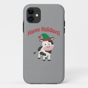 Happy Holidays! Cow Elf iPhone 11 Case