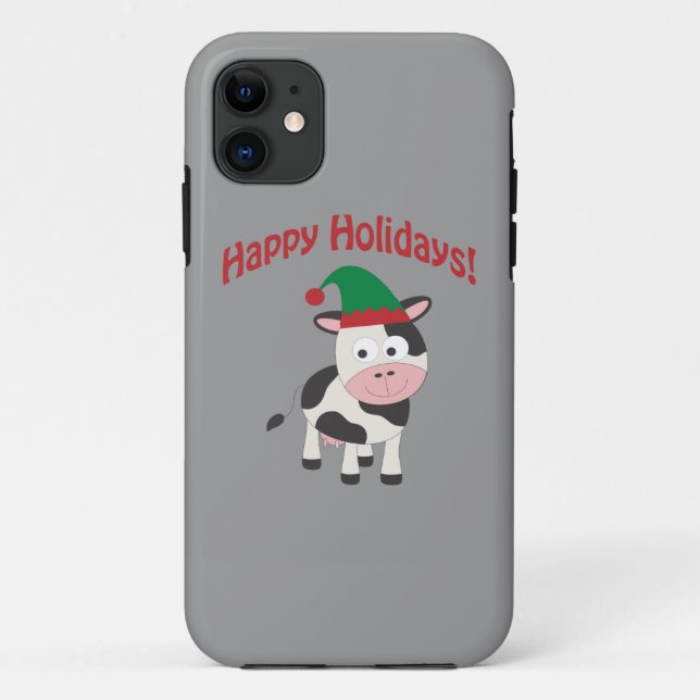Happy Holidays! Cow Elf Case-Mate iPhone Case (Back)