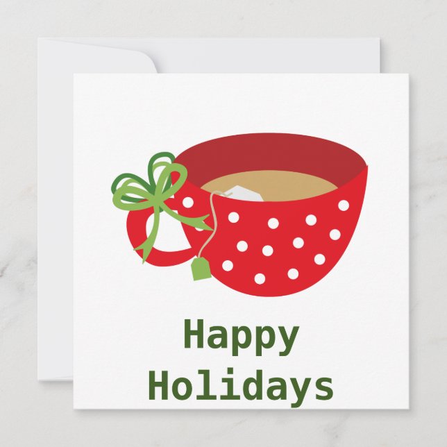 Happy Holidays Cozy Teacup (Front)
