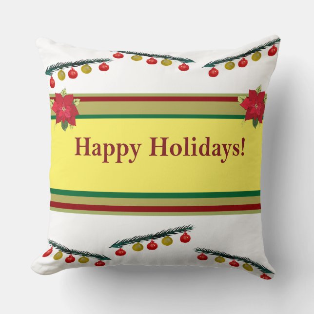 Happy Holidays Cushion (Front)