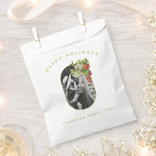 Happy Holidays Custom Photo Family Christmas Favour Bag