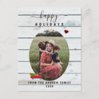 Happy Holidays customisée photo Holiday Carte post