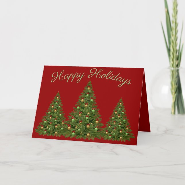 Happy Holidays Customizable Card (Front)