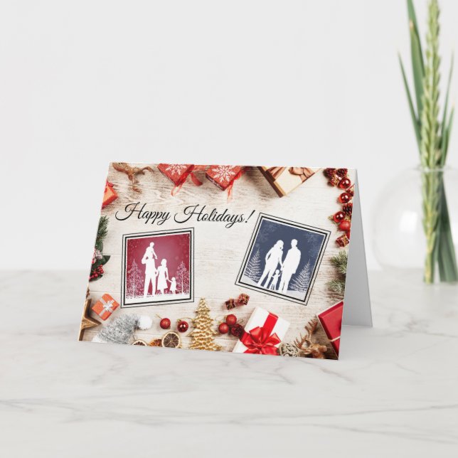 Happy Holidays Customizable Greeting Card (Front)