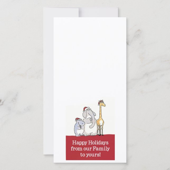 happy holidays customizable photo card (Front)