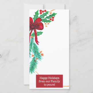 happy holidays customizable photo card