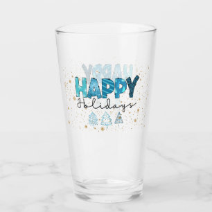 Happy Holidays Customize Glass