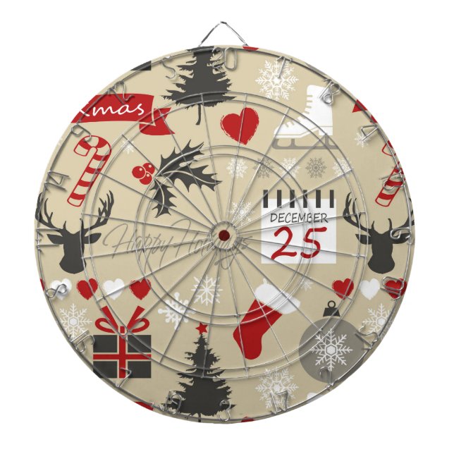 Happy Holidays Dartboard (Front)