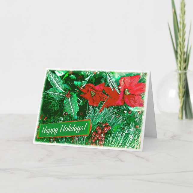 Happy Holidays Design 2 Holiday Card (Front)