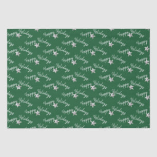 Happy Holidays Diamond Stars  Tissue Paper