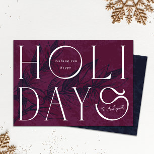 Happy Holidays Elegant Business Holiday card