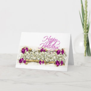 "Happy Holidays" elegant festive message Holiday Card