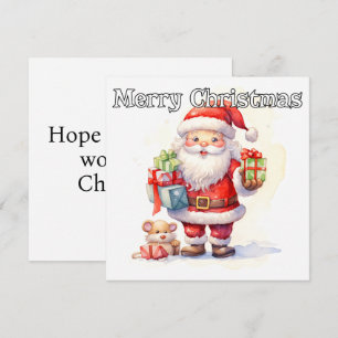 Happy Holidays Everybody From Santa Claus Holiday Card