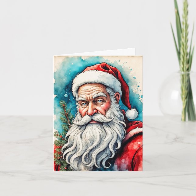 Happy Holidays Everyone From Santa Claus Holiday Card (Front)