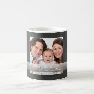 Happy Holidays Family Photo Chalkboard Custom  Coffee Mug