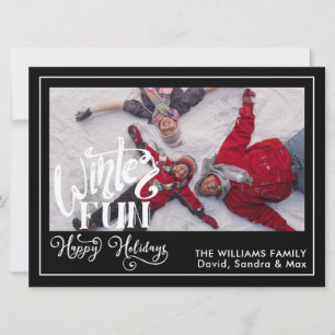 Happy Holidays   Family Winter Fun Card