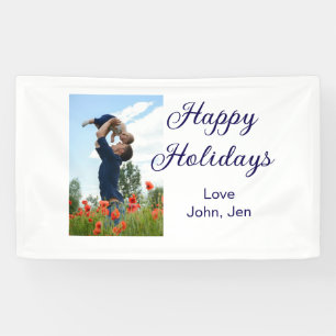 Happy holidays father son Christmas family gifts m Banner