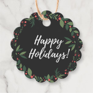 Happy Holidays Favoriser les étiquettes