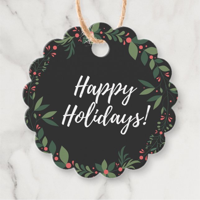 Happy Holidays Favoriser les étiquettes (Devant)