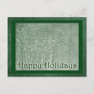 Happy Holidays February Snow Storm Holiday Postcard