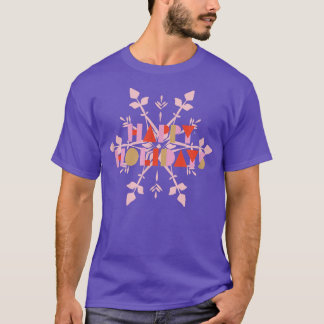 Happy Holidays Festive Christmas Snowflake T-Shirt