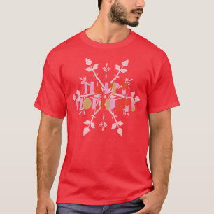 Happy Holidays Festive Christmas Snowflake T-Shirt