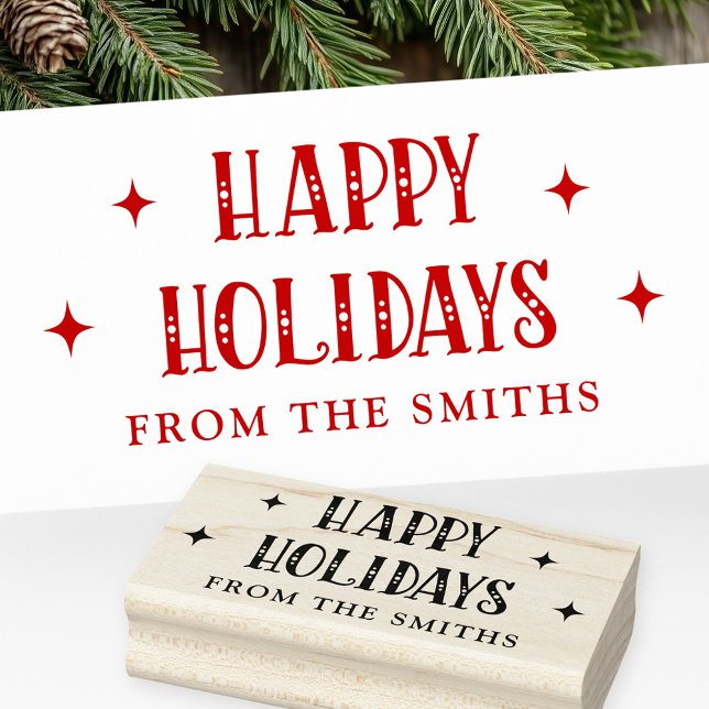 Happy Holidays festive font from name Rubber Stamp (Happy Holidays festive font from name Rubber Stamp)