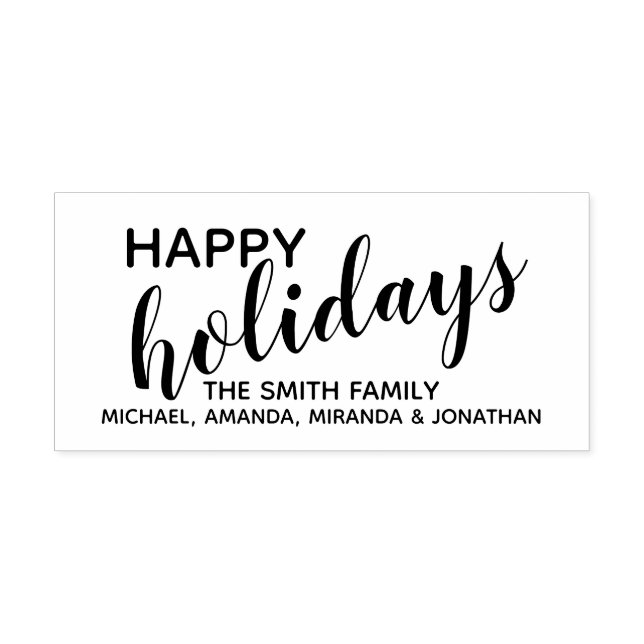 'Happy Holidays' Festive Self-inking Stamp (Design)